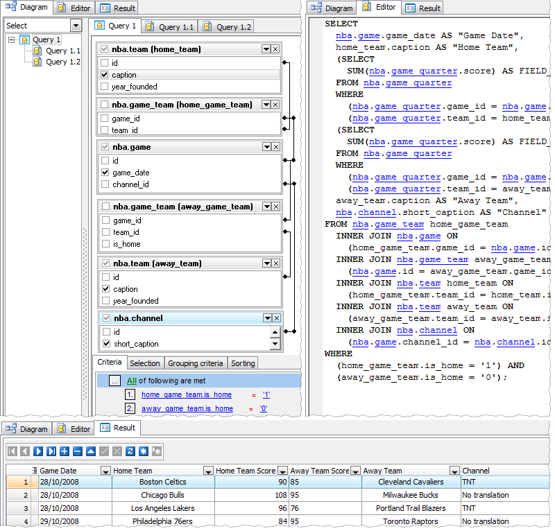 Visual Query Builder