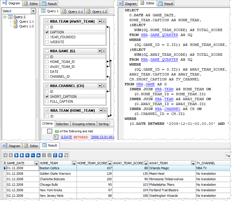 Visual Query Builder