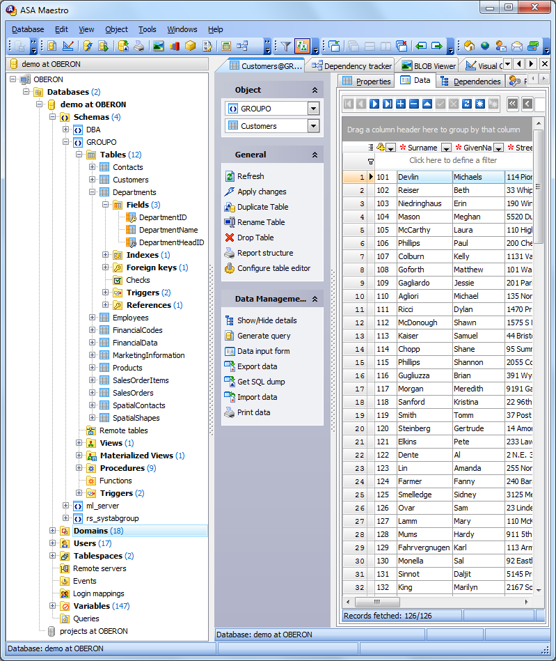 Tabbed MDI Interface