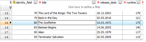 Identity columns in data grids
