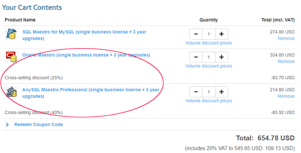 Your cart with discount