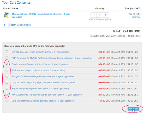 Your cart without discount